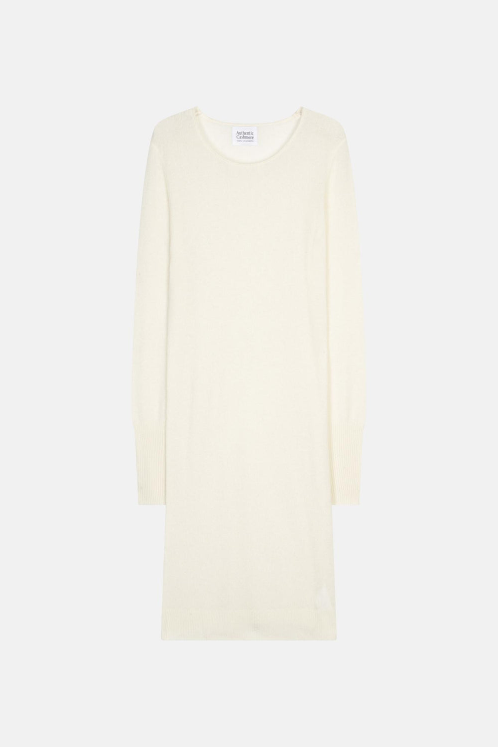 ARMET robe col rond ivoire 100% cachemire