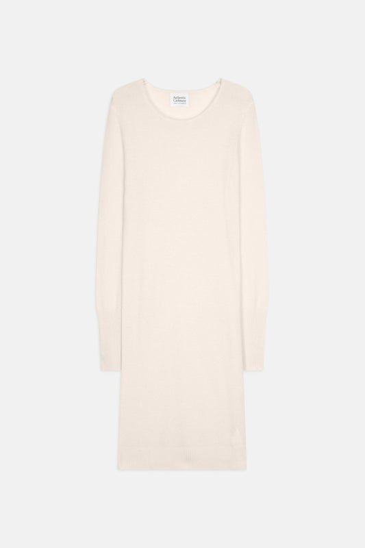 armet robe col rond ivoire 100% cachemire