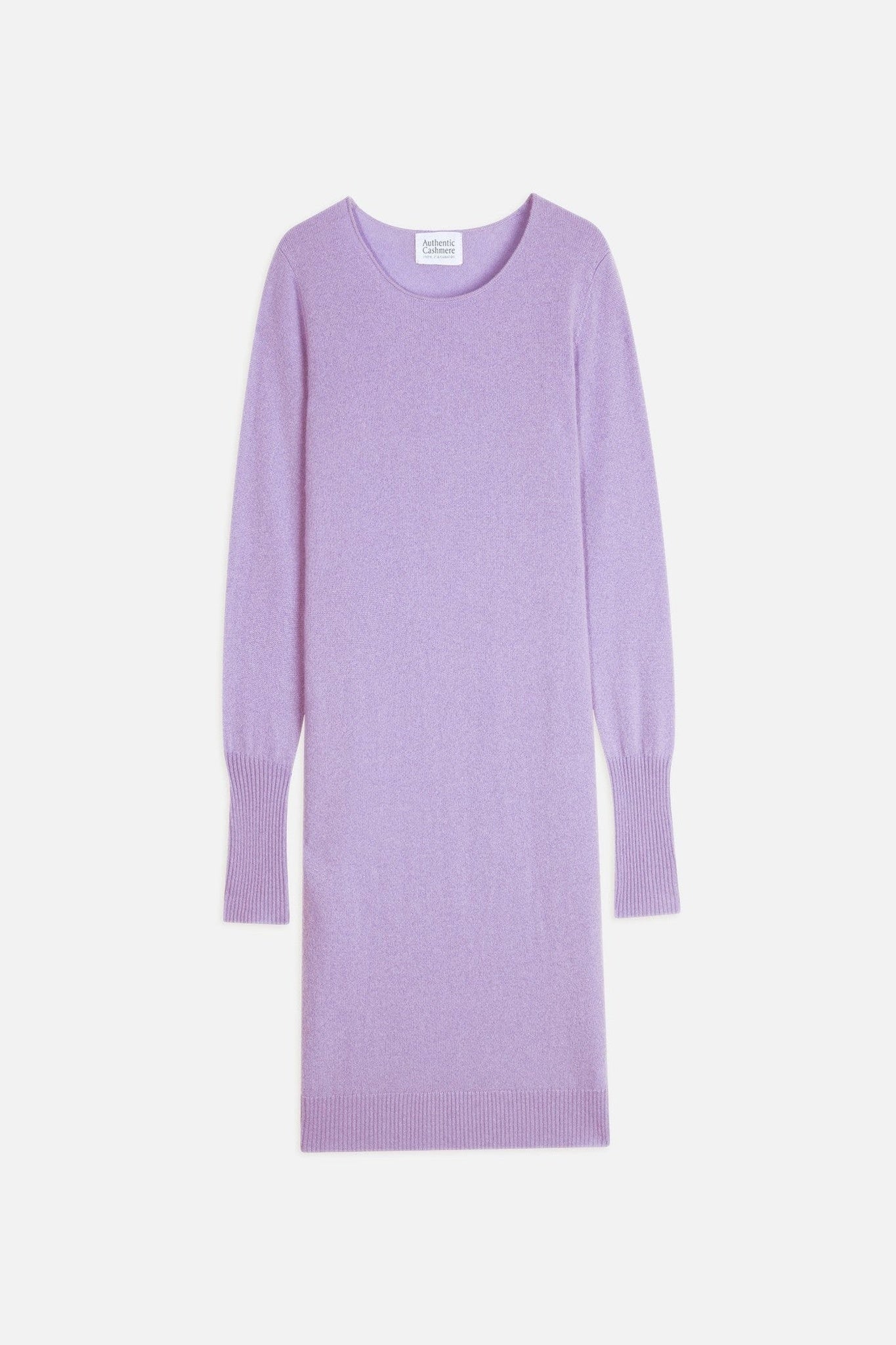 armet robe col rond mauve 100% cachemire
