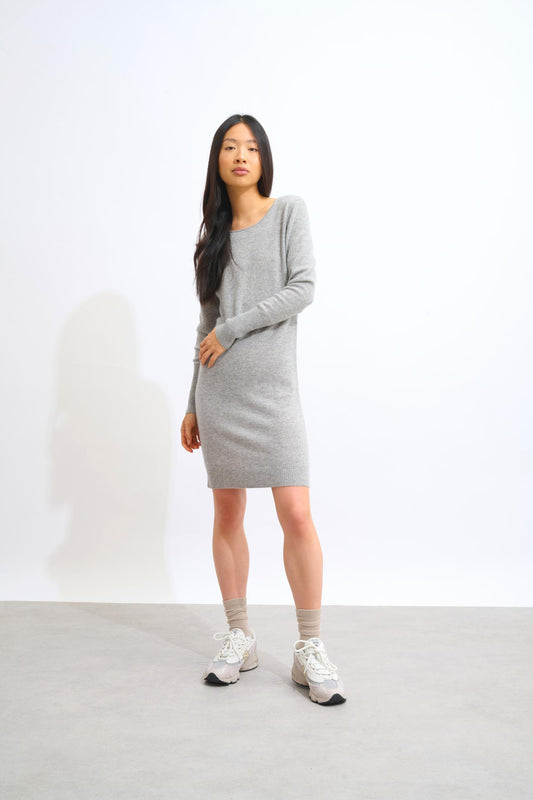 ARMET nuage chiné 100% cashmere round-neck dress