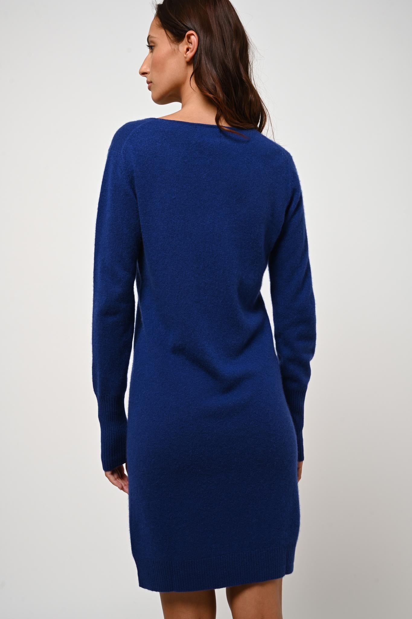 ARMET Ultramarin Rundhalskleid 100% Kaschmir