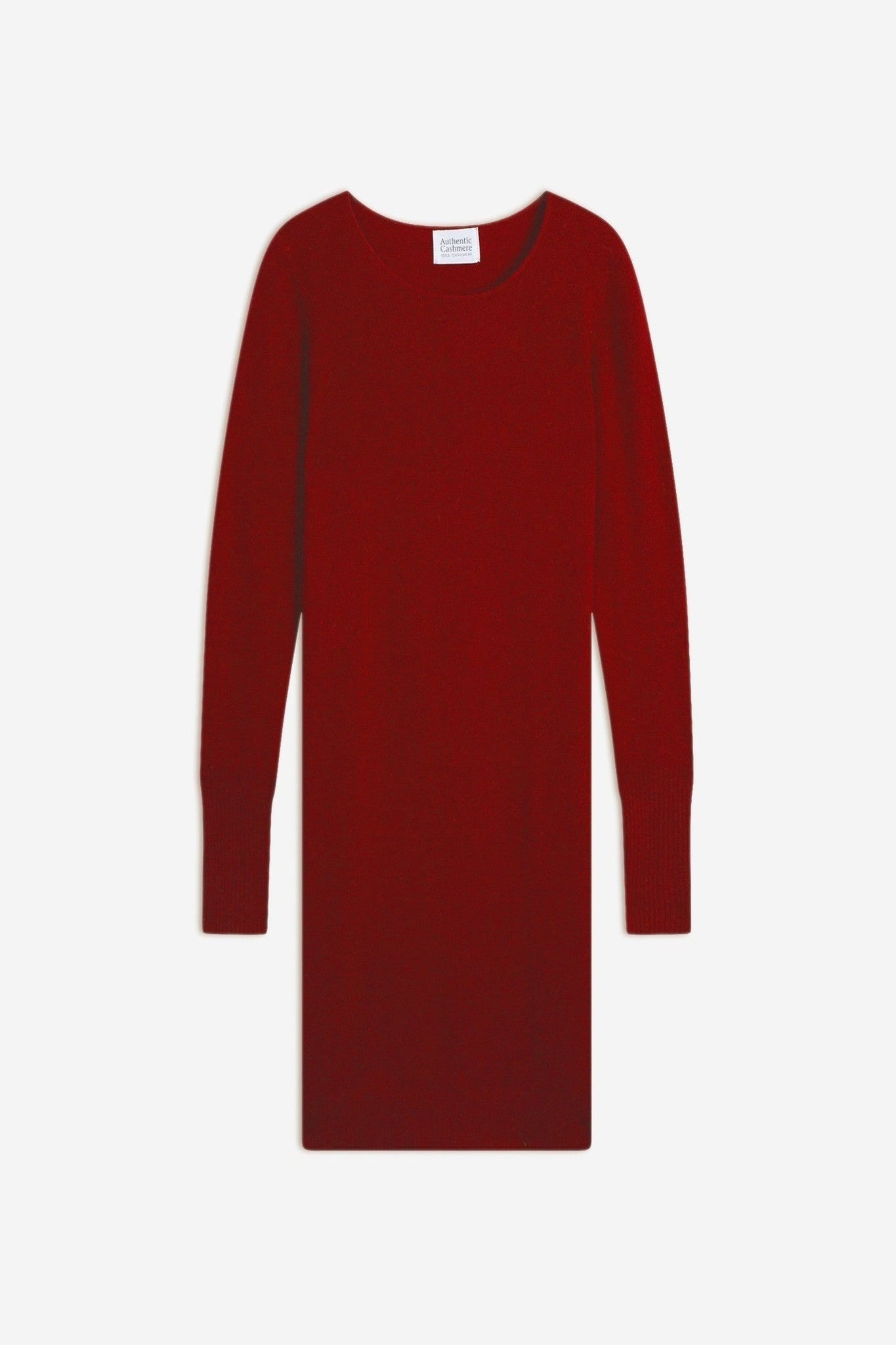 armet robe col rond rubis 100% cachemire
