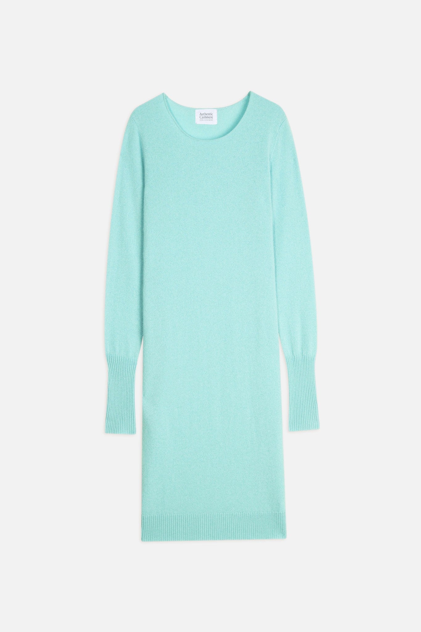 armet robe col rond vert opaline 100% cachemire