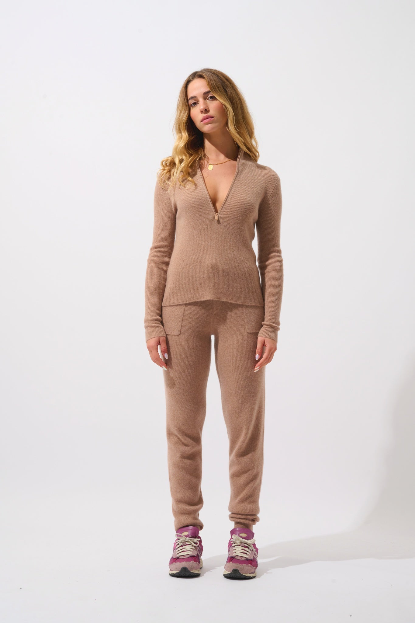 ASTA pull camionneur camel chiné 100% cachemire