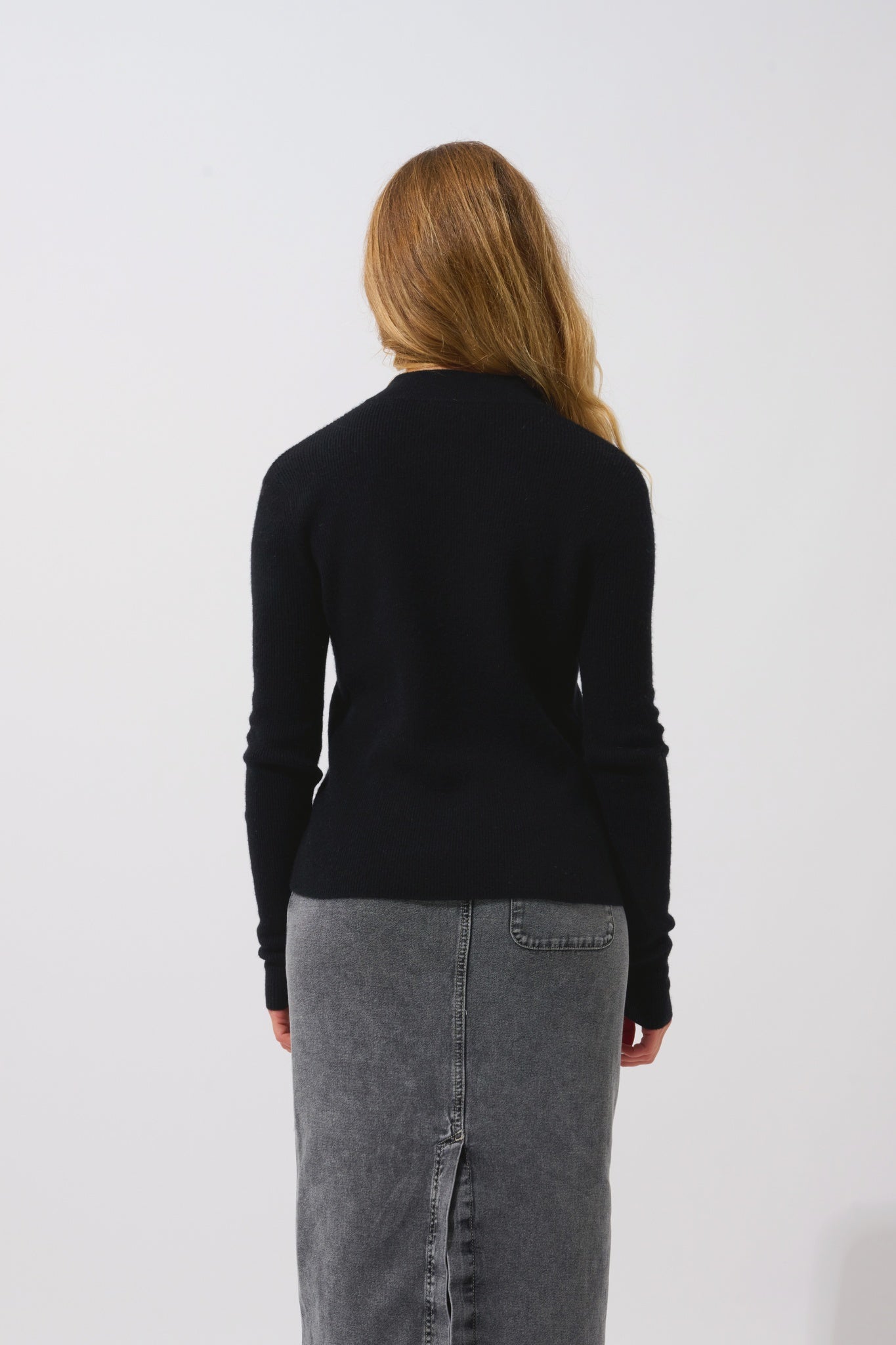 ASTA pull camionneur noir 100% cachemire