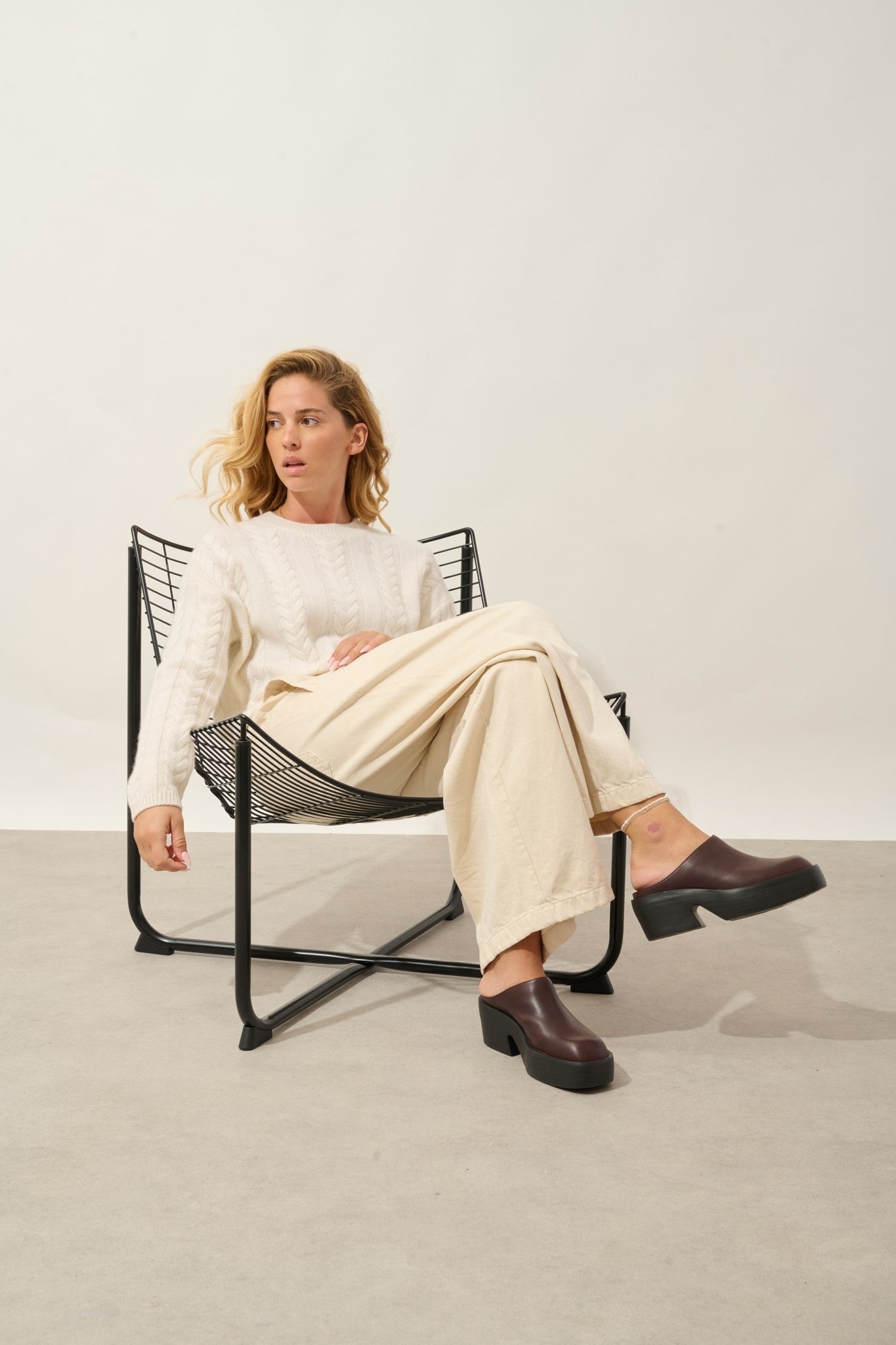 astrid pull col rond 6 fils neige 100% cachemire