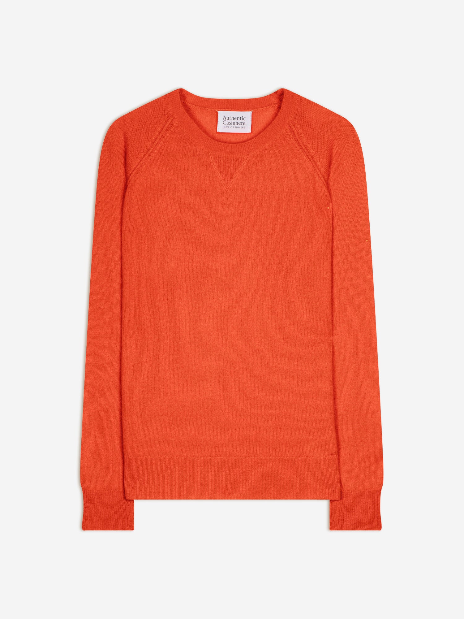 ETRET orange round-neck sweater 100% cashmere