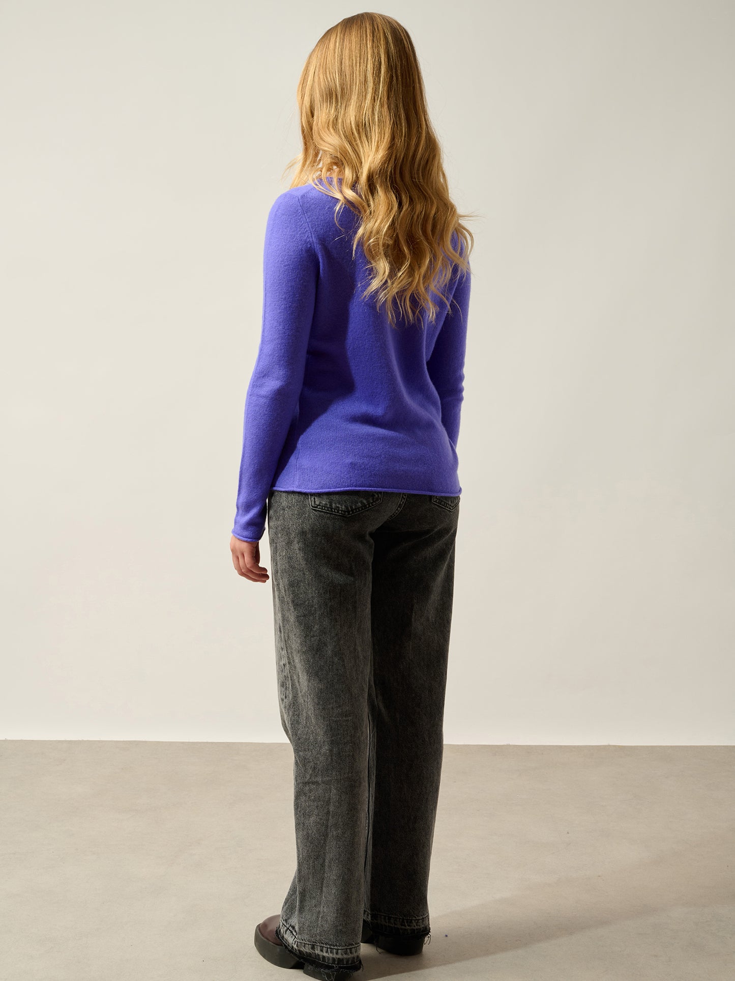 CRIOU Pullover mit Bootsausschnitt Lavandin 100% Kaschmir