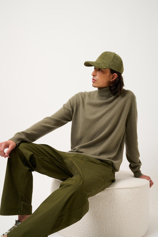 BANGE army turtleneck sweater 100% cashmere