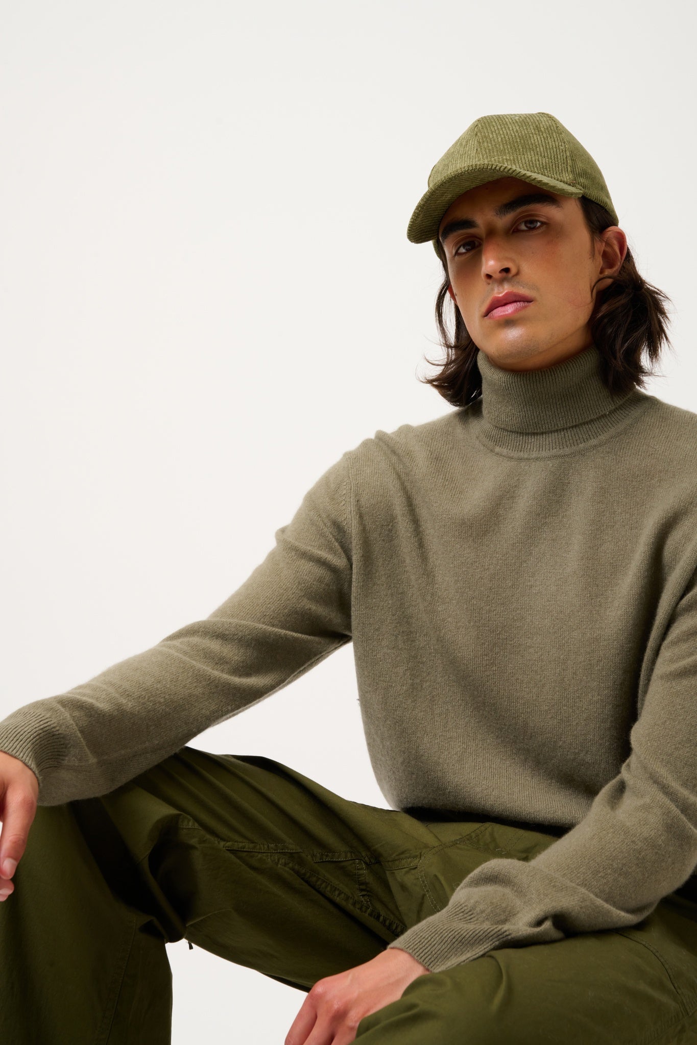 BANGE Army Rollkragenpullover 100% Kaschmir