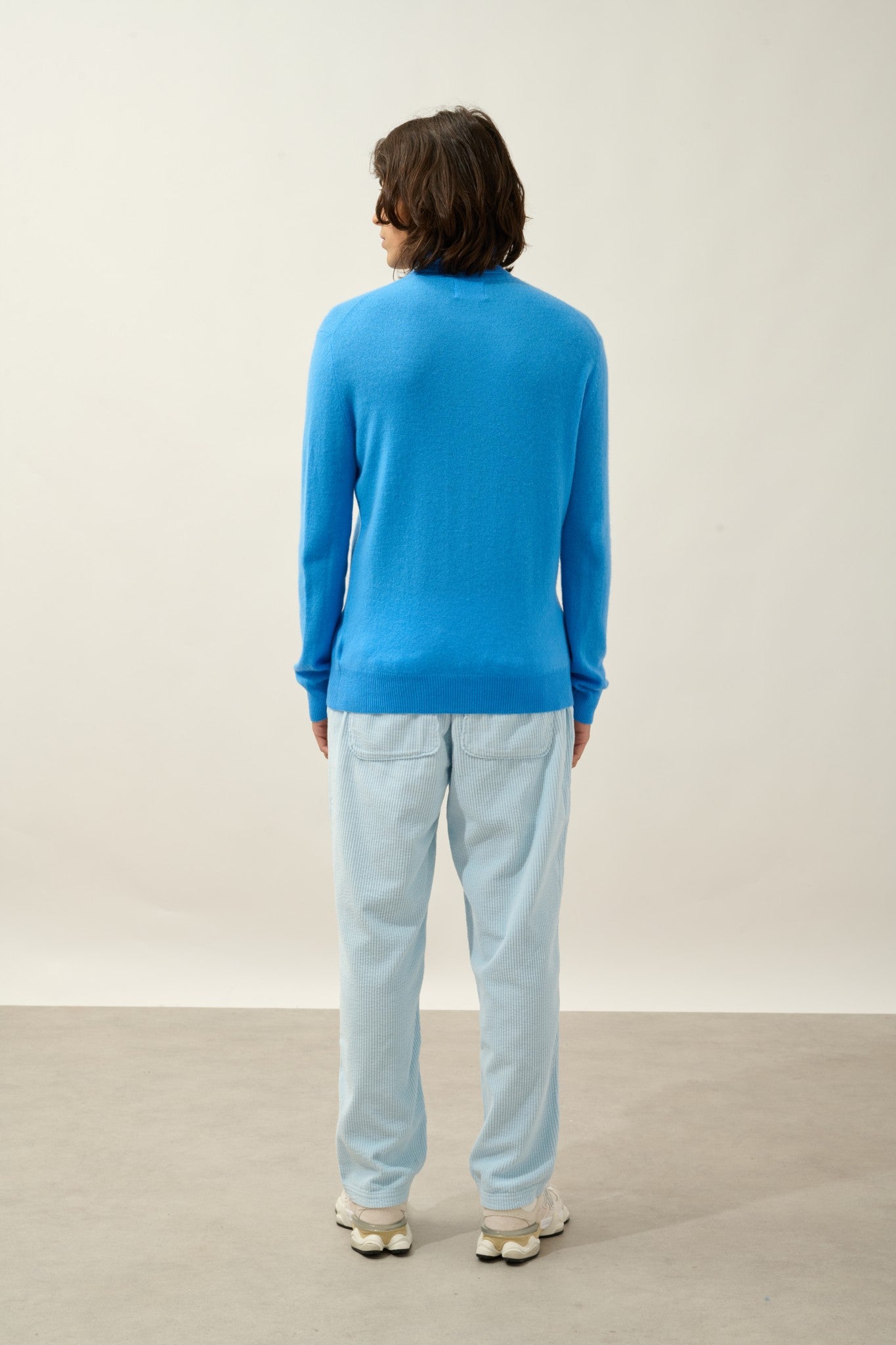 bange pull col roulé bleuet 100% cachemire