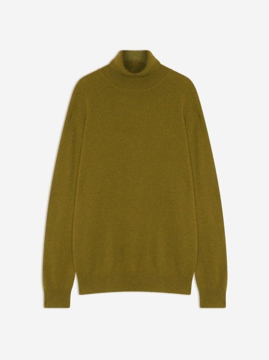 bange pull col roulé bronze 100% cachemire