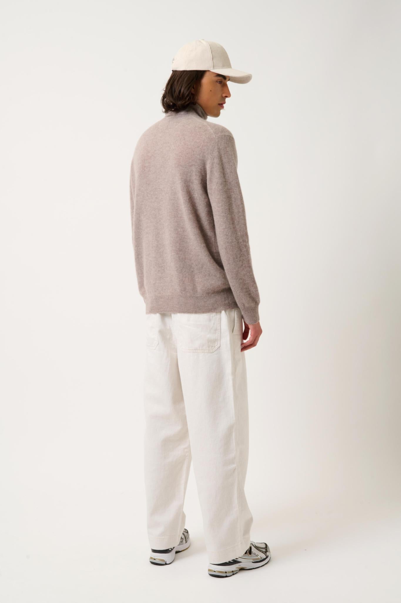 BANGE turtleneck sweater caribou mottled 100% cashmere