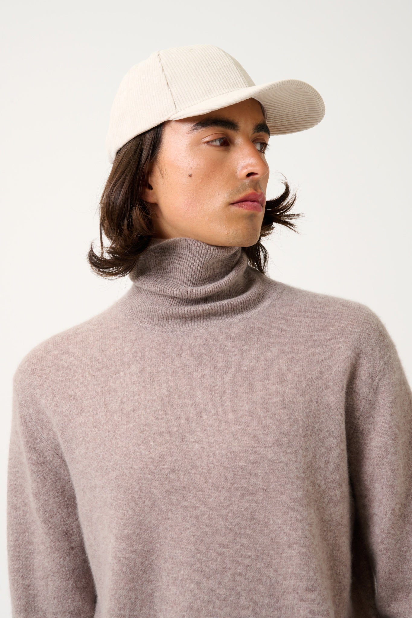 BANGE Rollkragenpullover Karibu meliert 100% Kaschmir