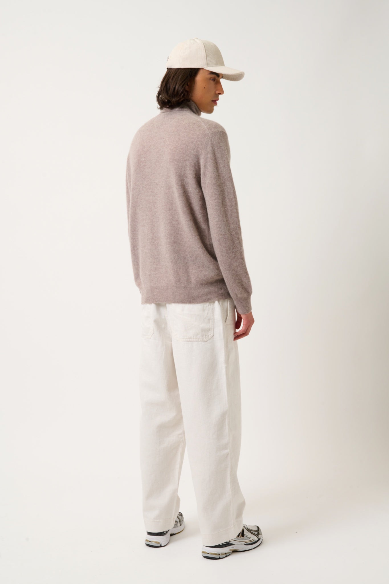 BANGE turtleneck sweater caribou mottled 100% cashmere