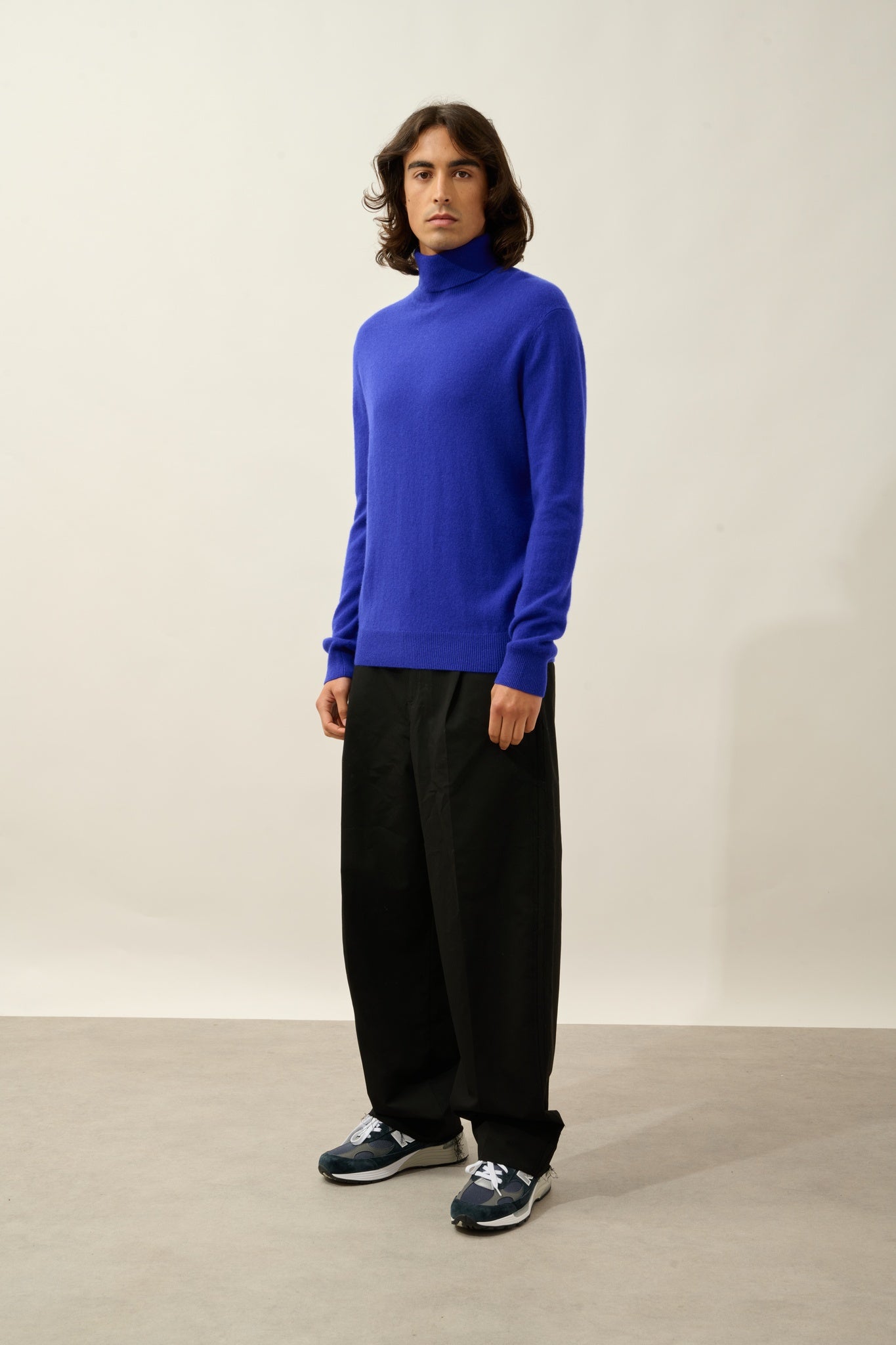 BANGE Rollkragenpullover Indigo 100% Kaschmir