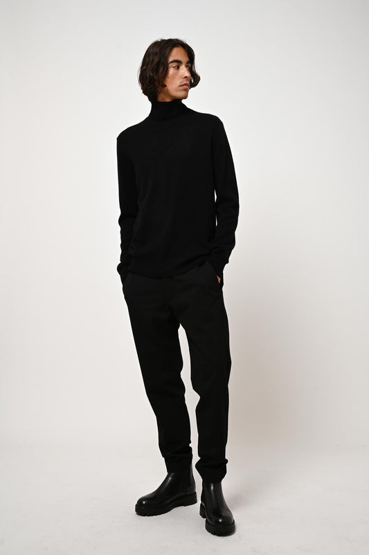 BANGE black turtleneck sweater 100% cashmere