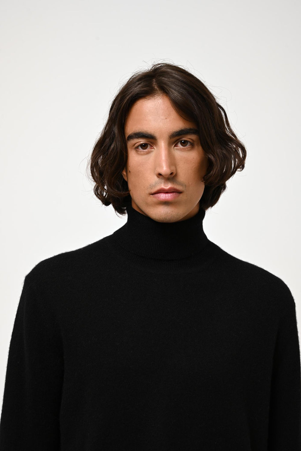 BANGE black turtleneck sweater 100% cashmere