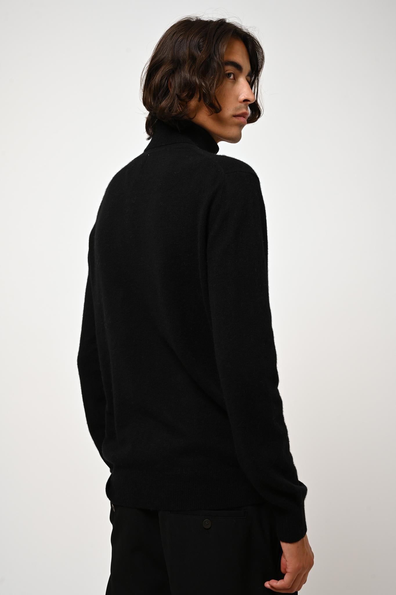 BANGE black turtleneck sweater 100% cashmere