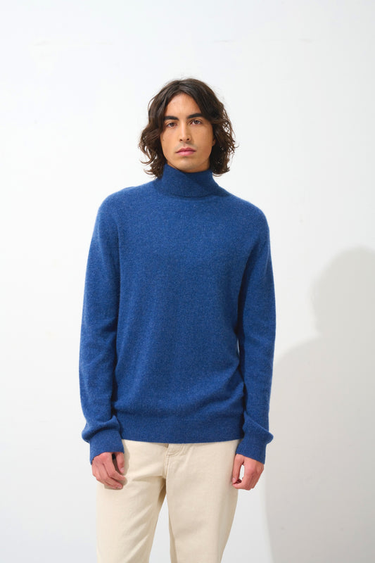 BANGE ocean turtleneck sweater 100% cashmere