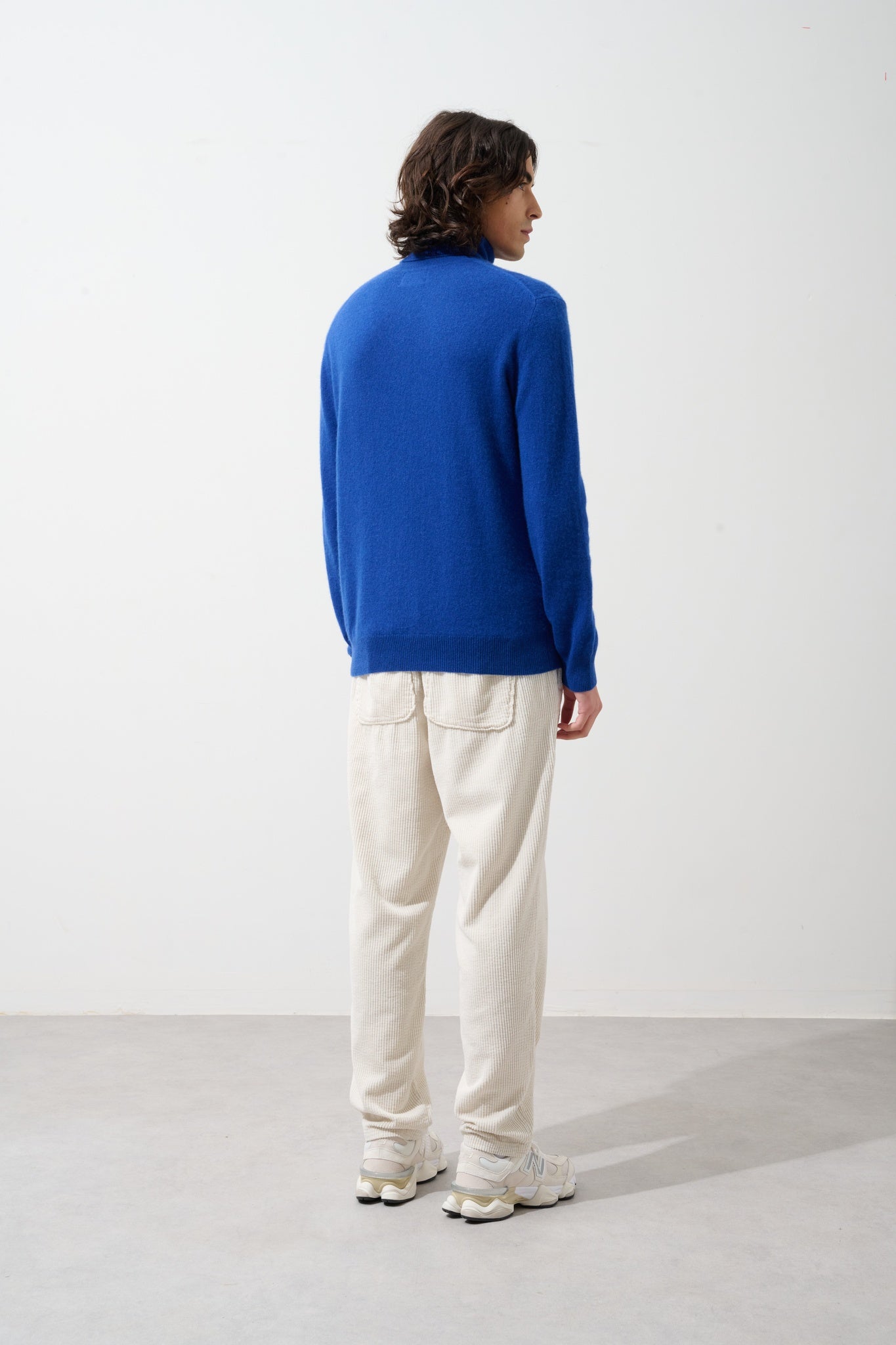 BANGE pull col roulé outremer 100% cachemire