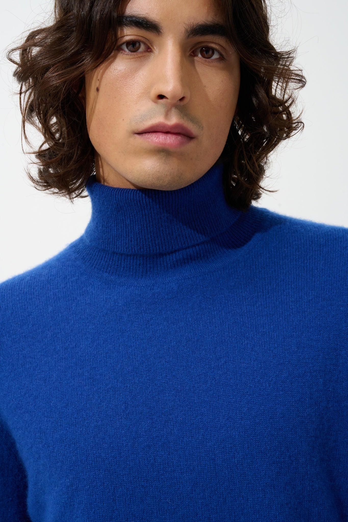 BANGE ultramarine turtleneck sweater 100% cashmere