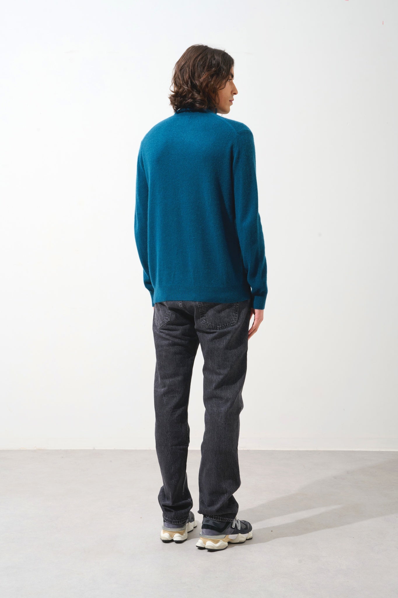 BANGE duck green turtleneck sweater 100% cashmere