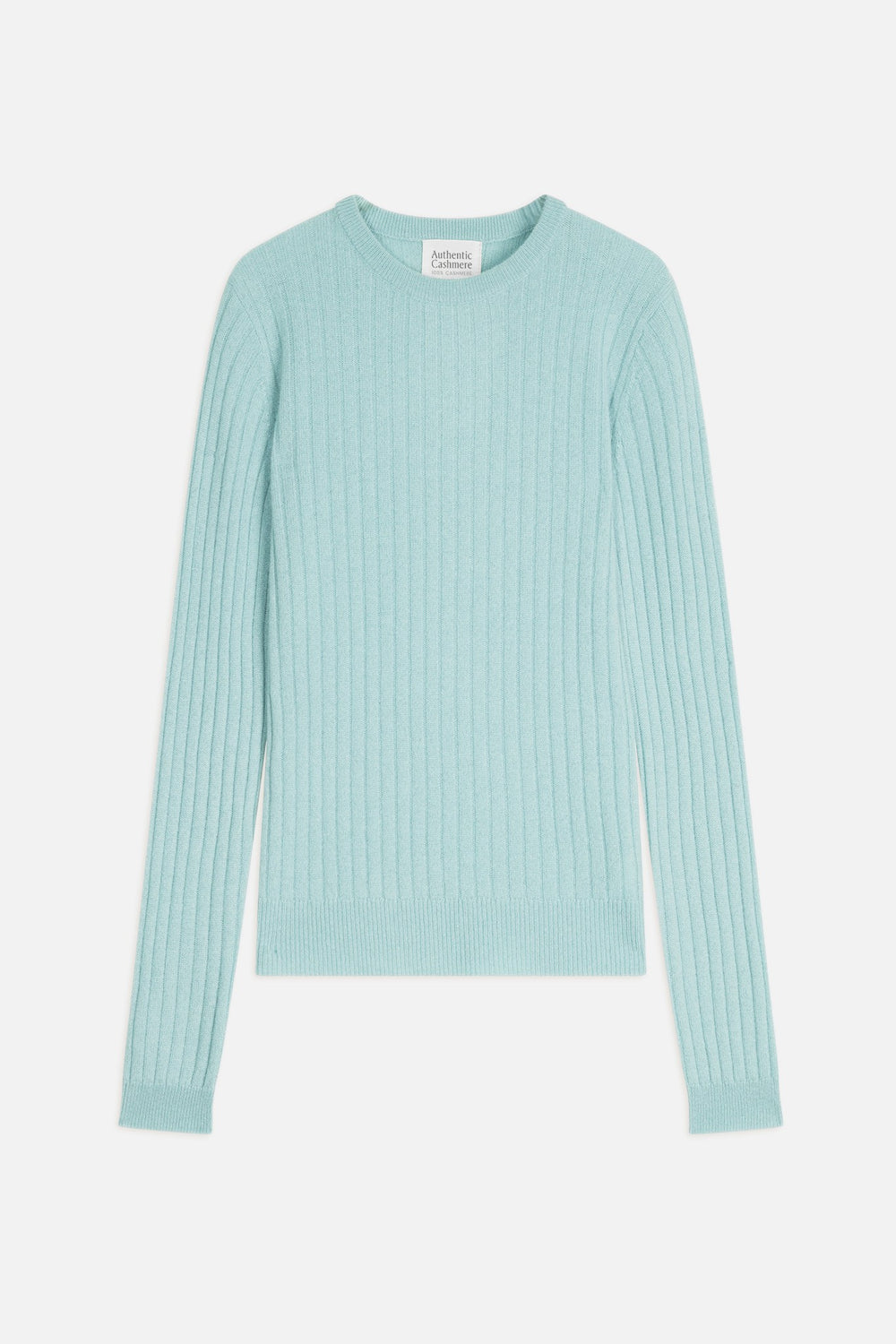 bella pull col rond aqua 100% cachemire