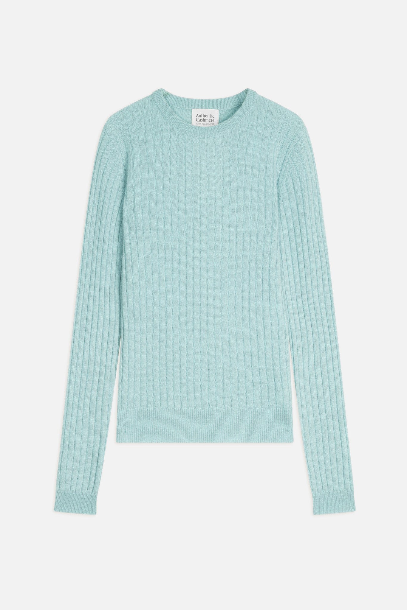 bella pull col rond aqua 100% cachemire
