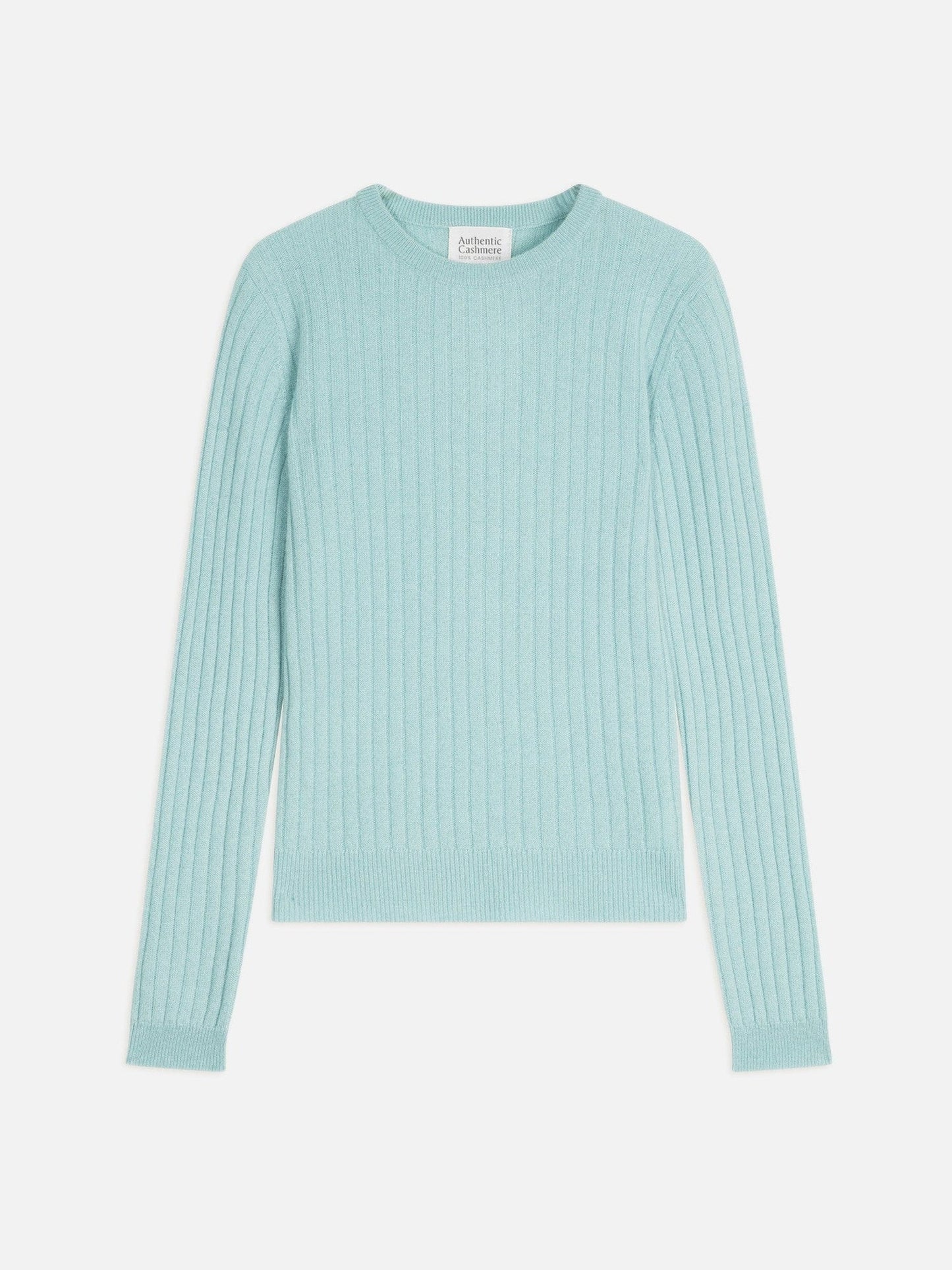 bella pull col rond aqua 100% cachemire