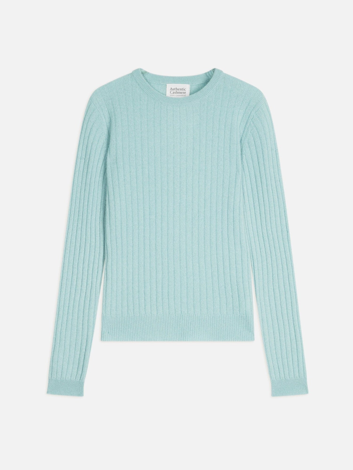 bella pull col rond aqua 100% cachemire
