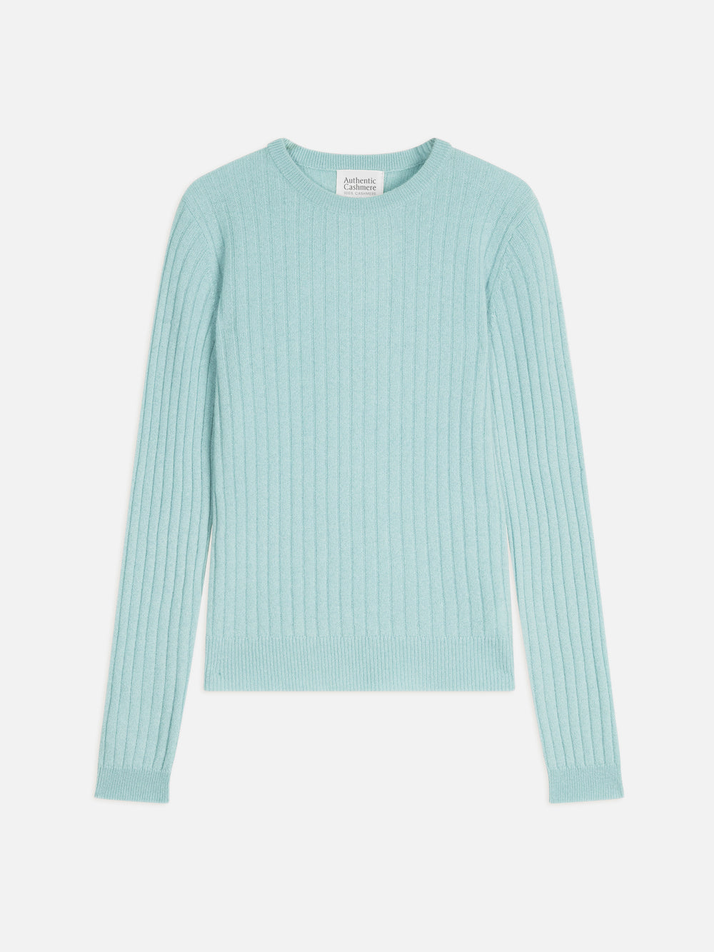 BELLA pull col rond aqua 100% cachemire