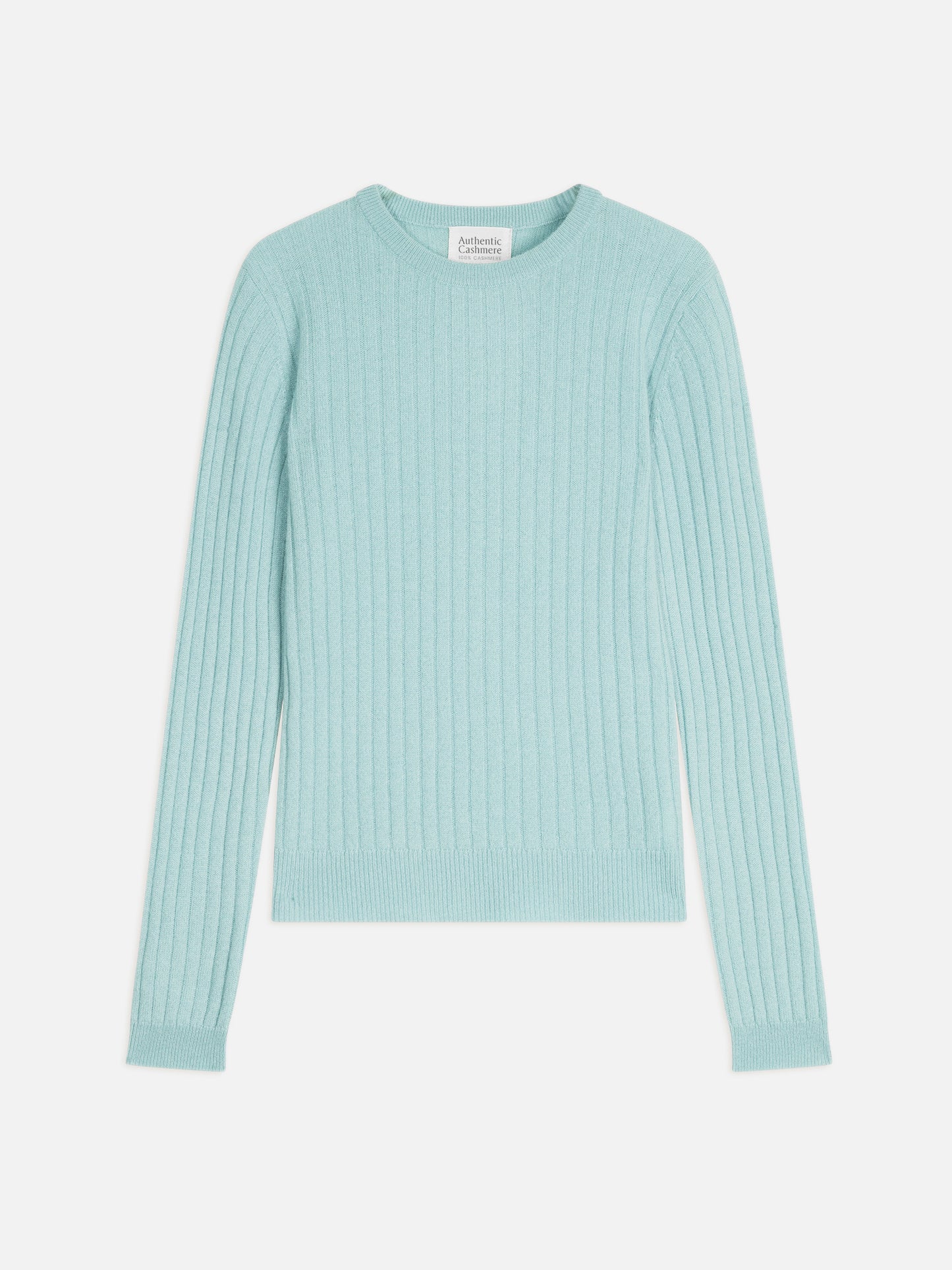 BELLA pull col rond aqua 100% cachemire