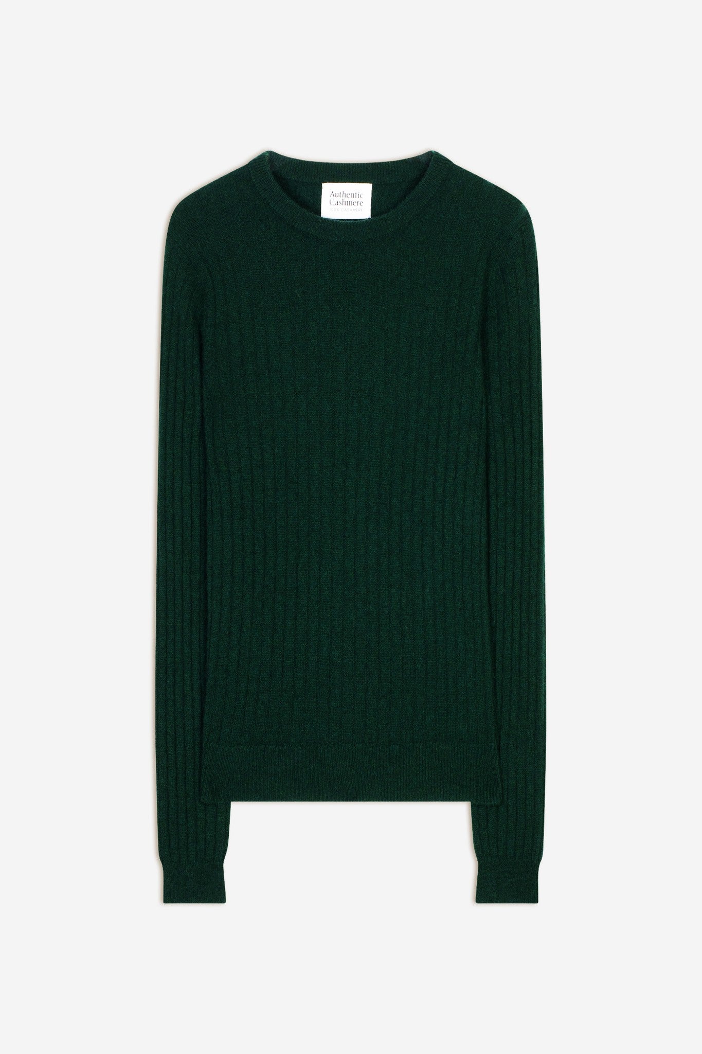 bella pull col rond cyprès 100% cachemire