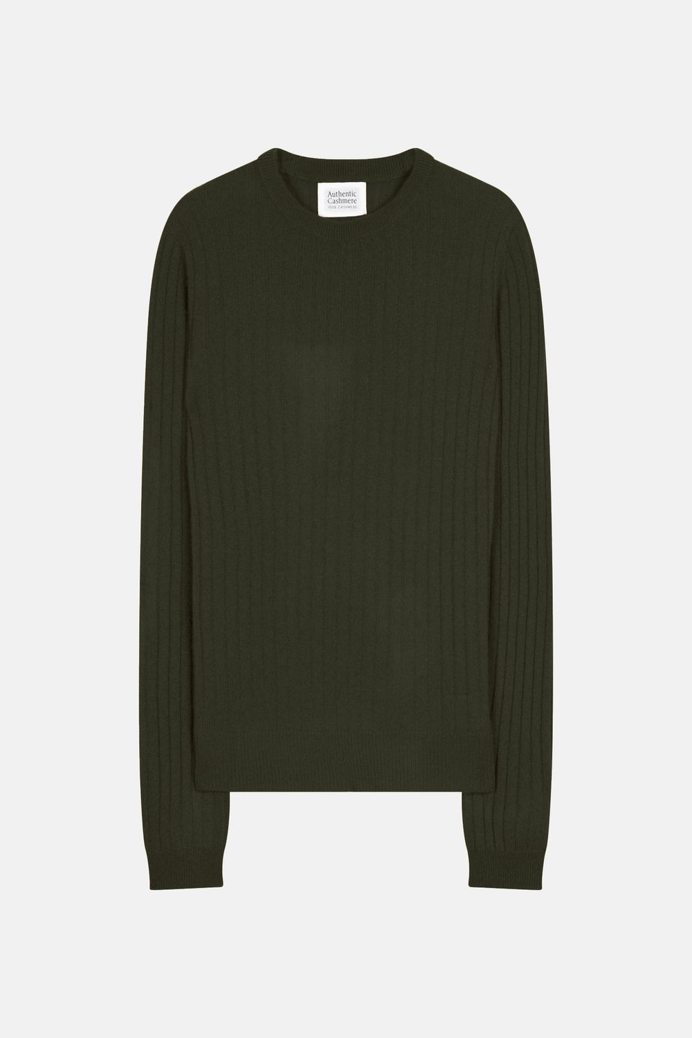 BELLA Pullover mit Rundhalsausschnitt khaki 100% Kaschmir