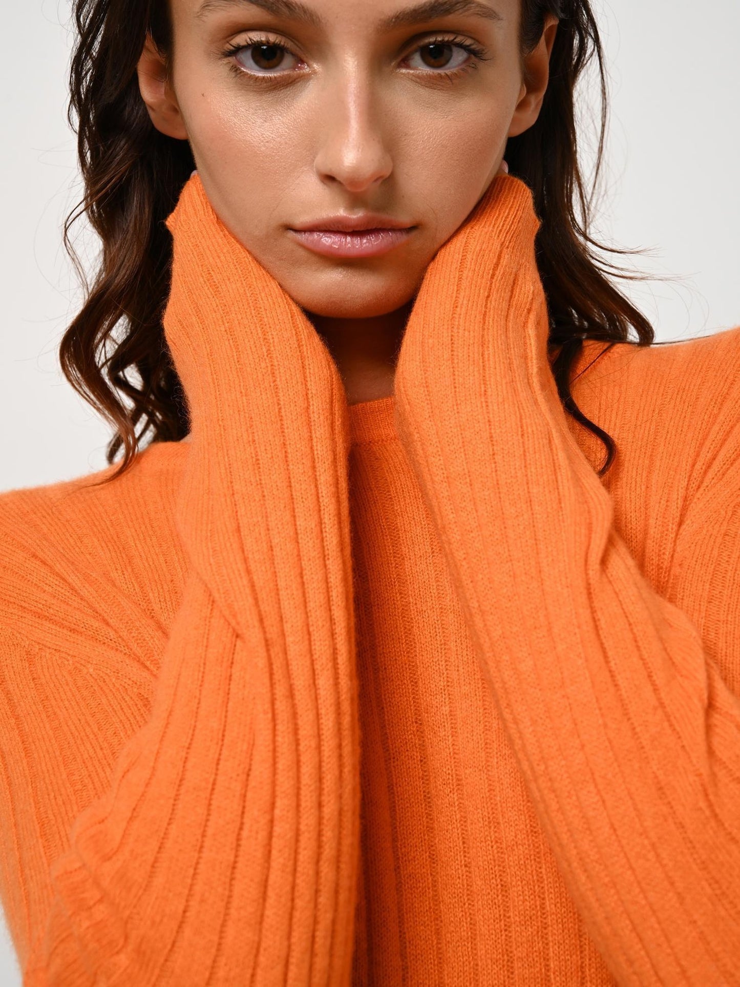 BELLA Mandarin Rundhalspullover 100% Kaschmir