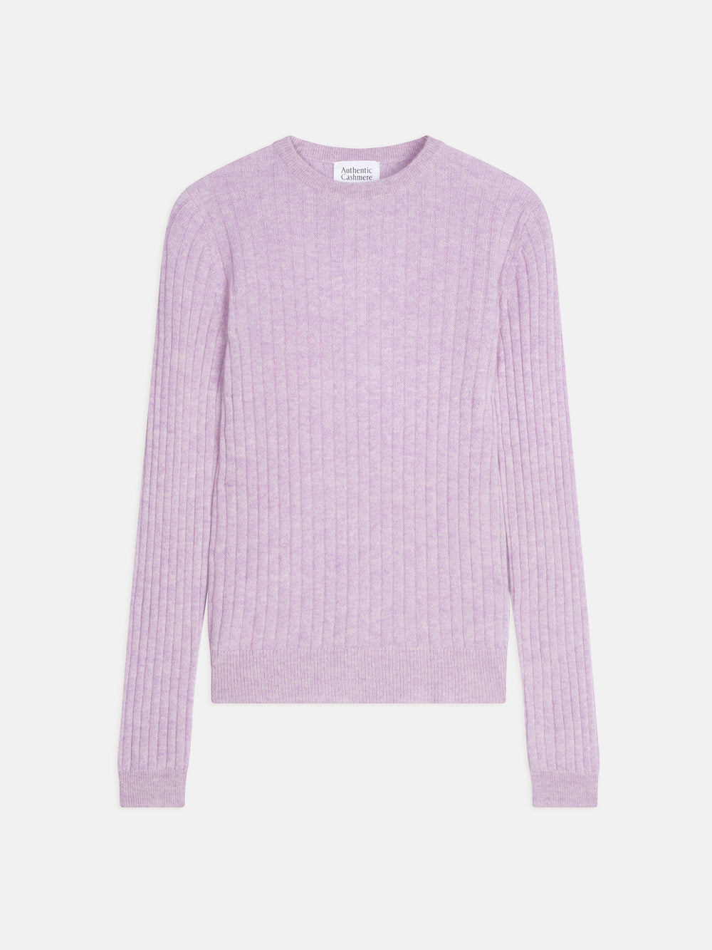 BELLA pull col rond mauve chiné 100% cachemire