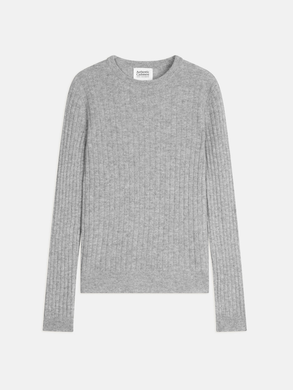 BELLA 100 % Kaschmir melierter Wolkenpullover mit Rundhalsausschnitt