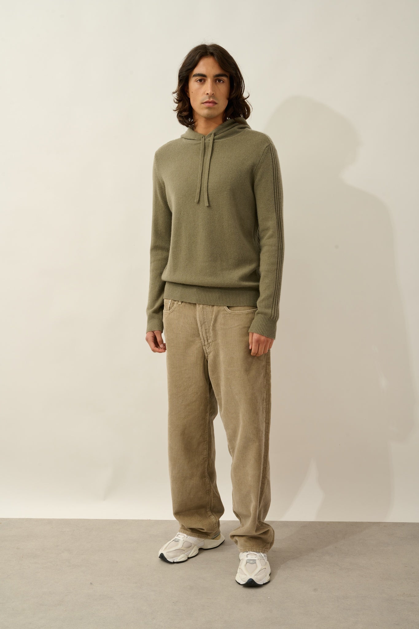 BENDT 4-thread army hoodie 100% cashmere