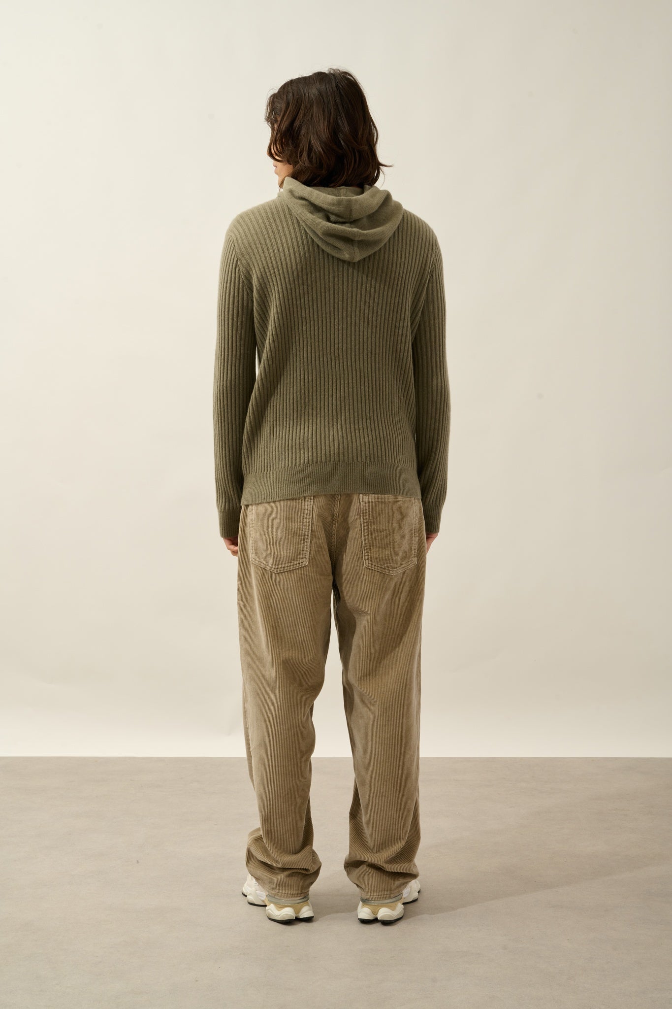 BENDT 4-thread army hoodie 100% cashmere