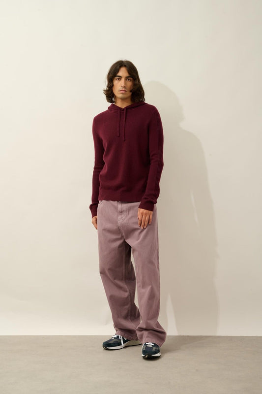 BENDT 4-thread mulberry hoody 100% cashmere
