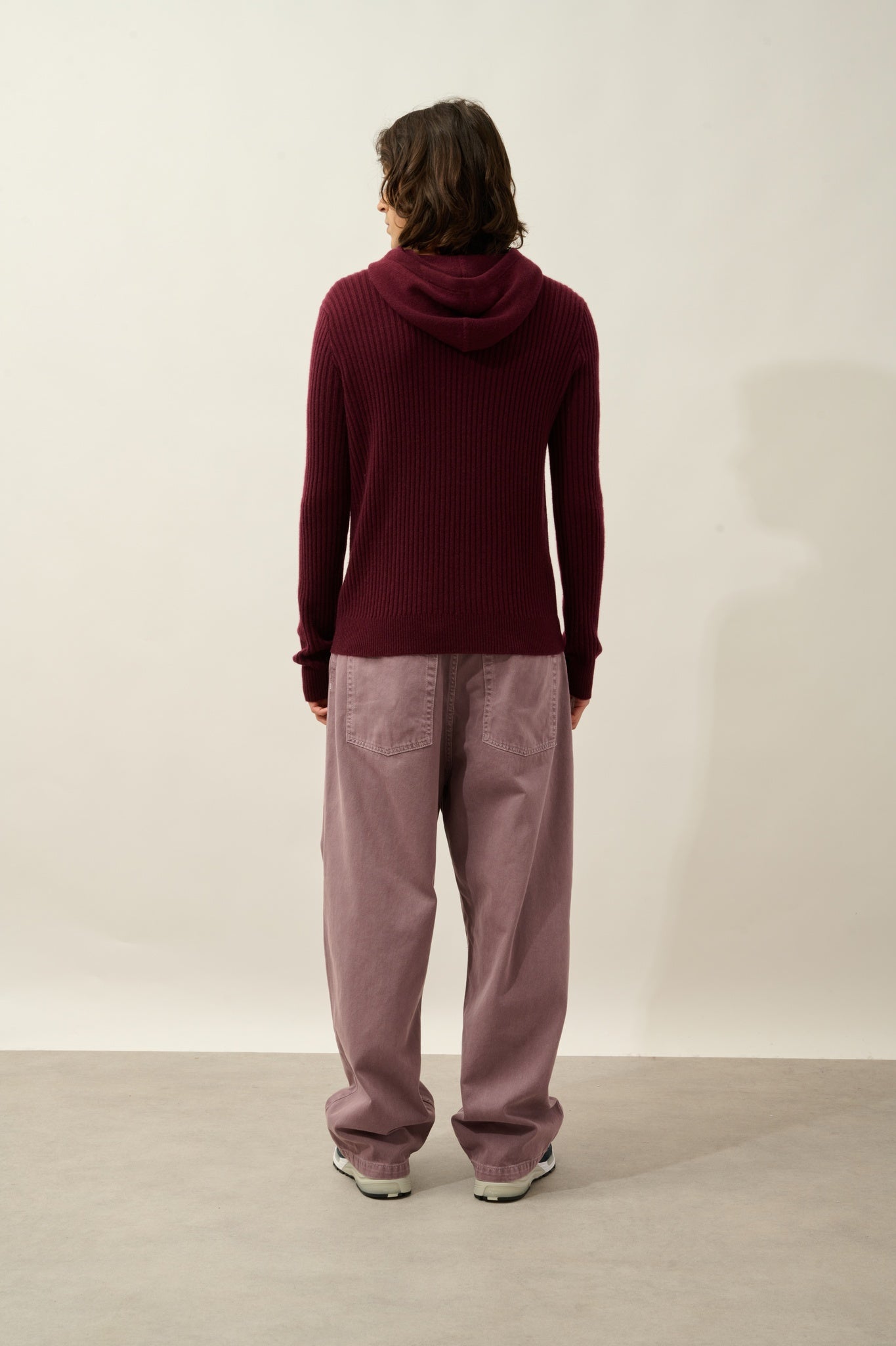 BENDT Kapuzenpullover 4-fädig Maulbeere 100% Kaschmir