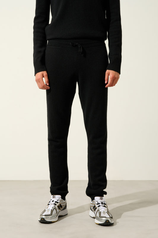 BICHET jogging noir 100% cachemire