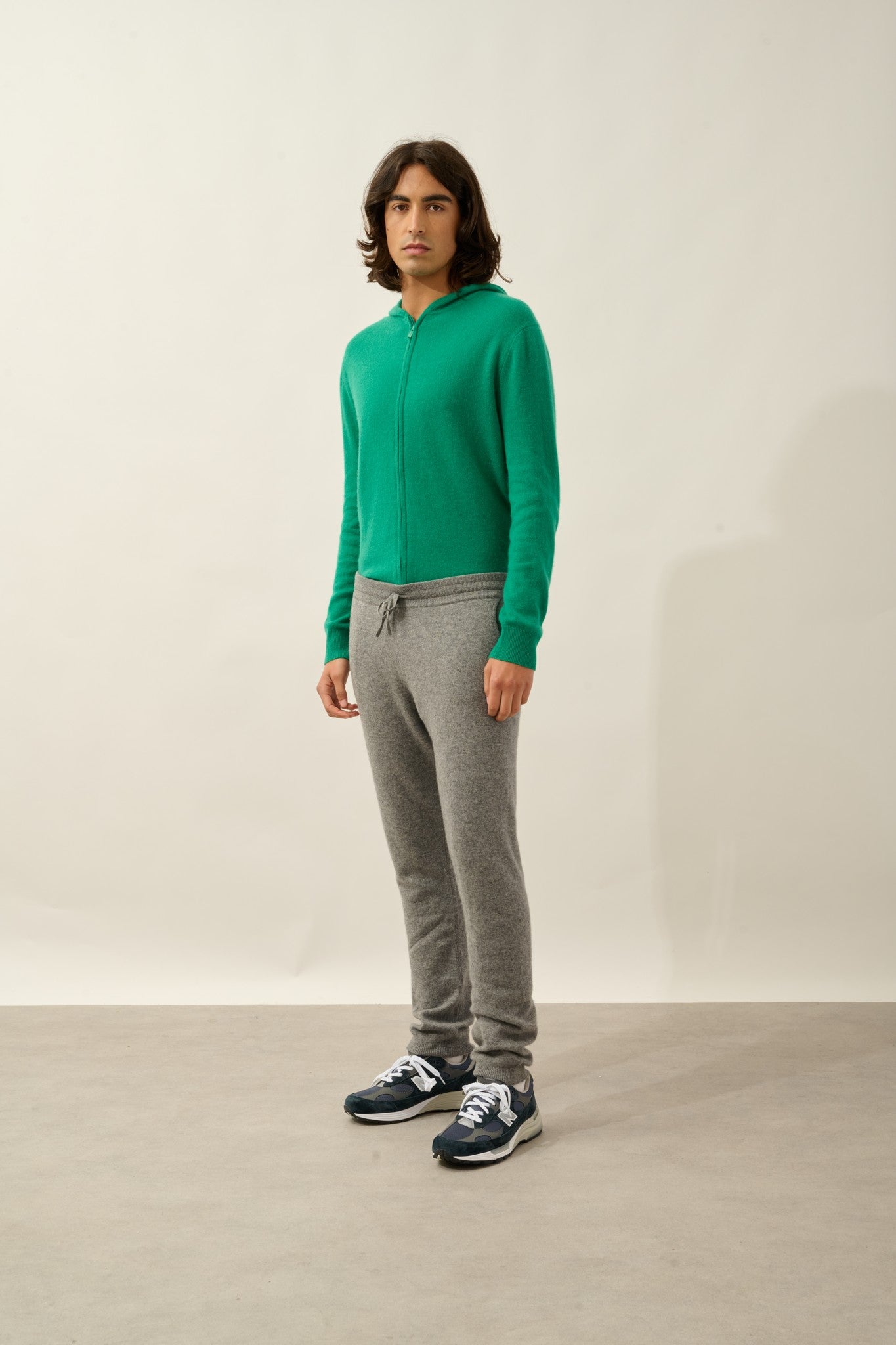 bichet jogging flanelle chiné 100% cachemire