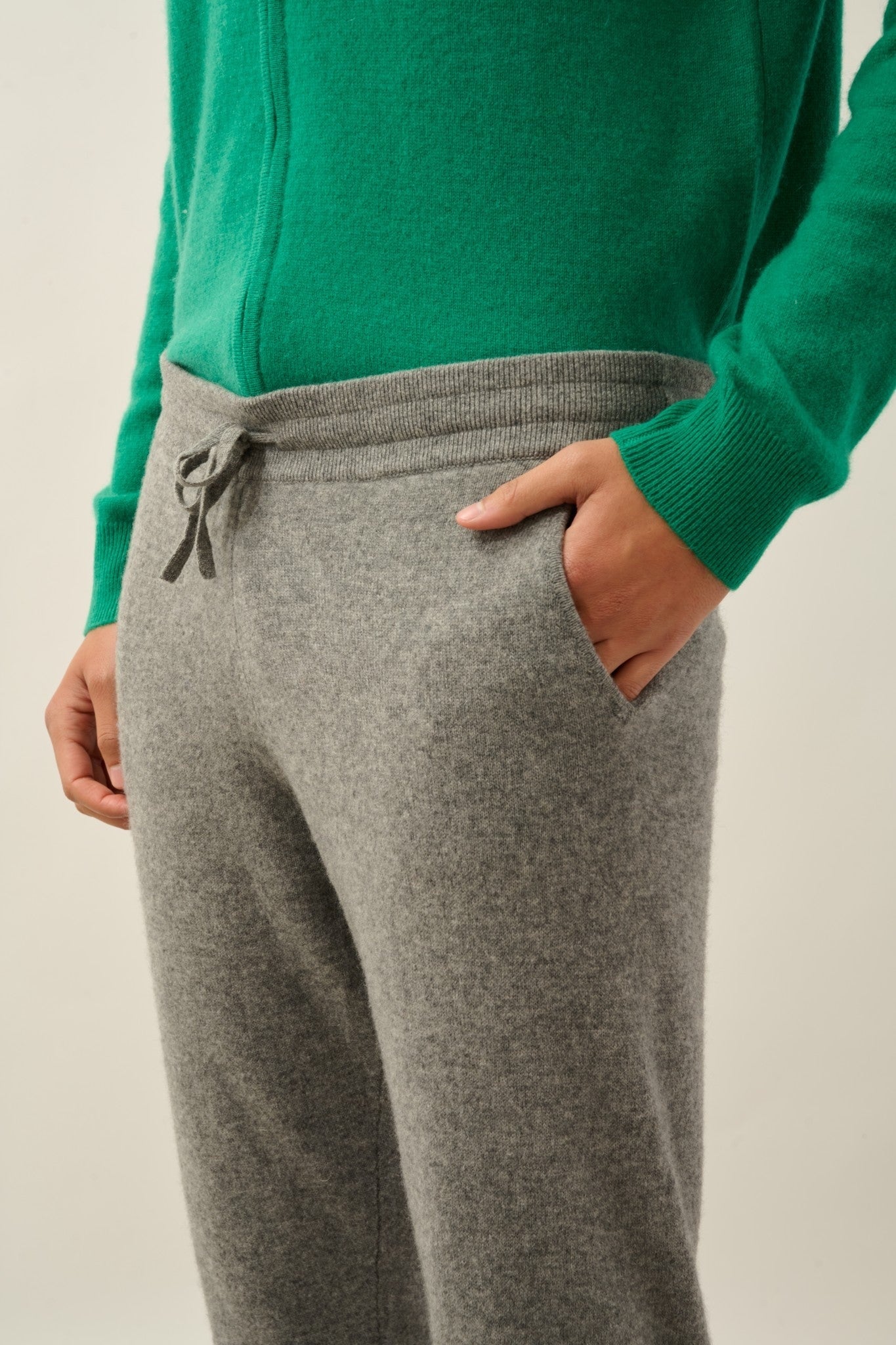 bichet jogging flanelle chiné 100% cachemire