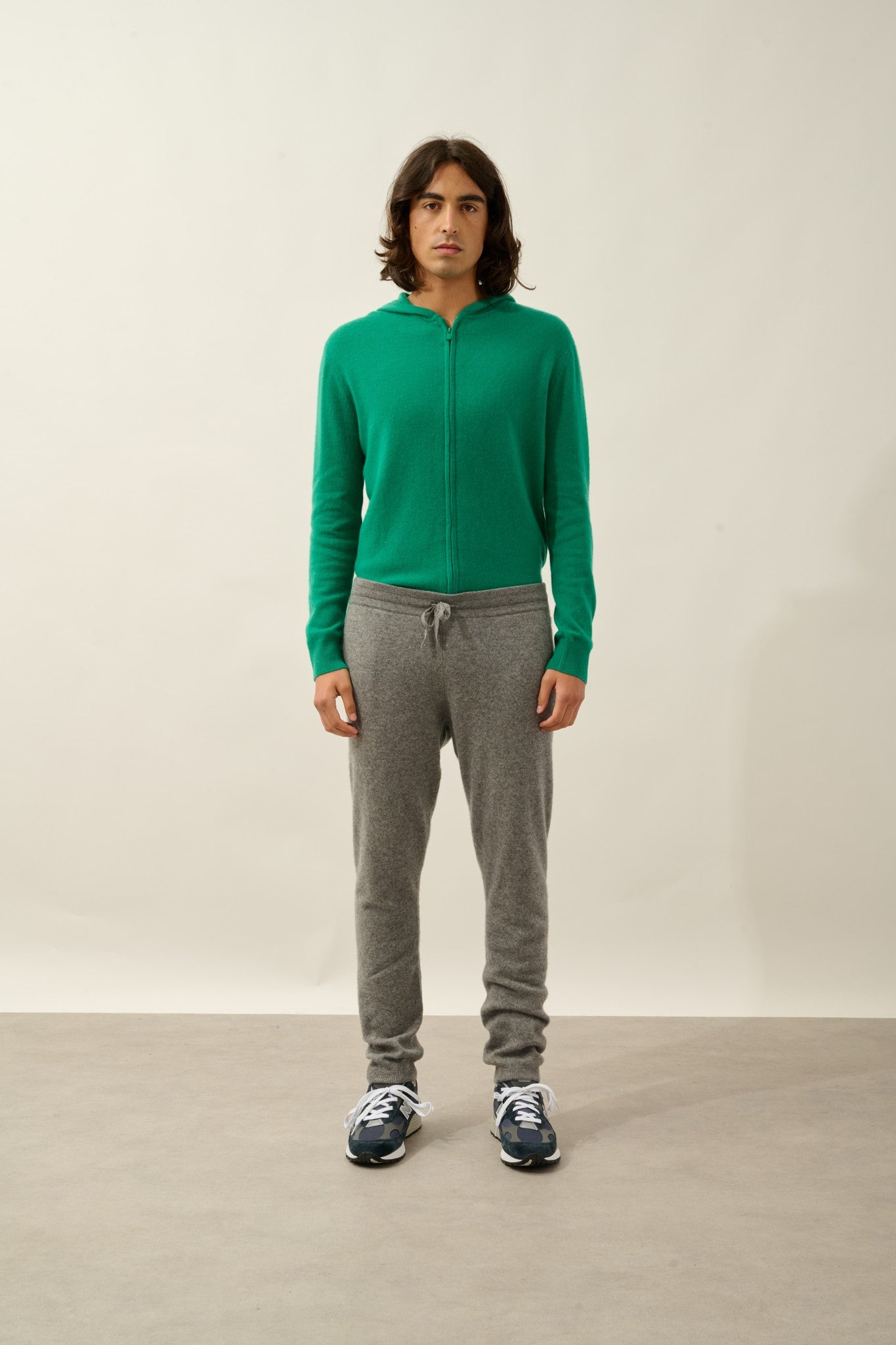 bichet jogging flanelle chiné 100% cachemire