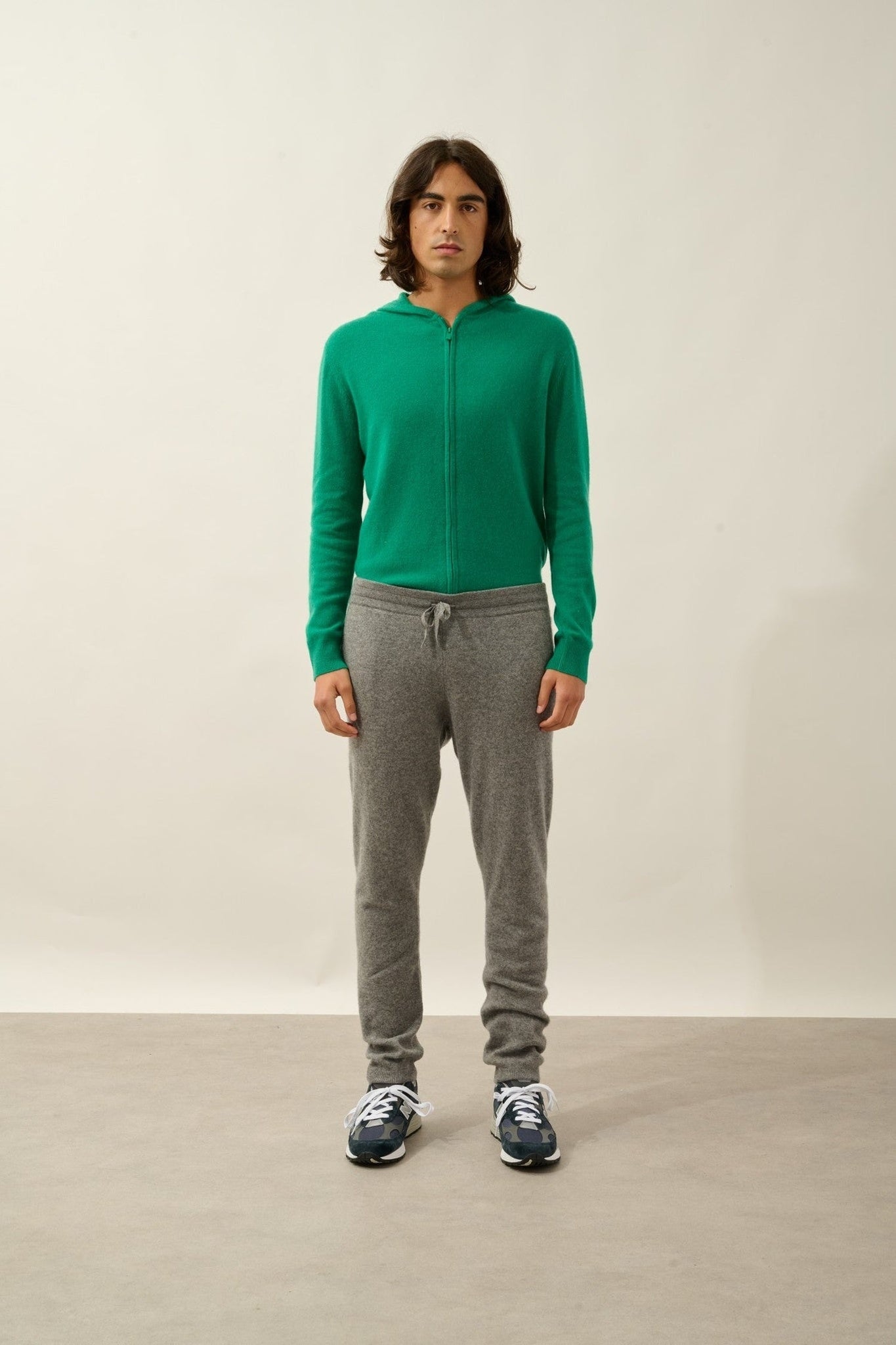 bichet jogging flanelle chiné 100% cachemire