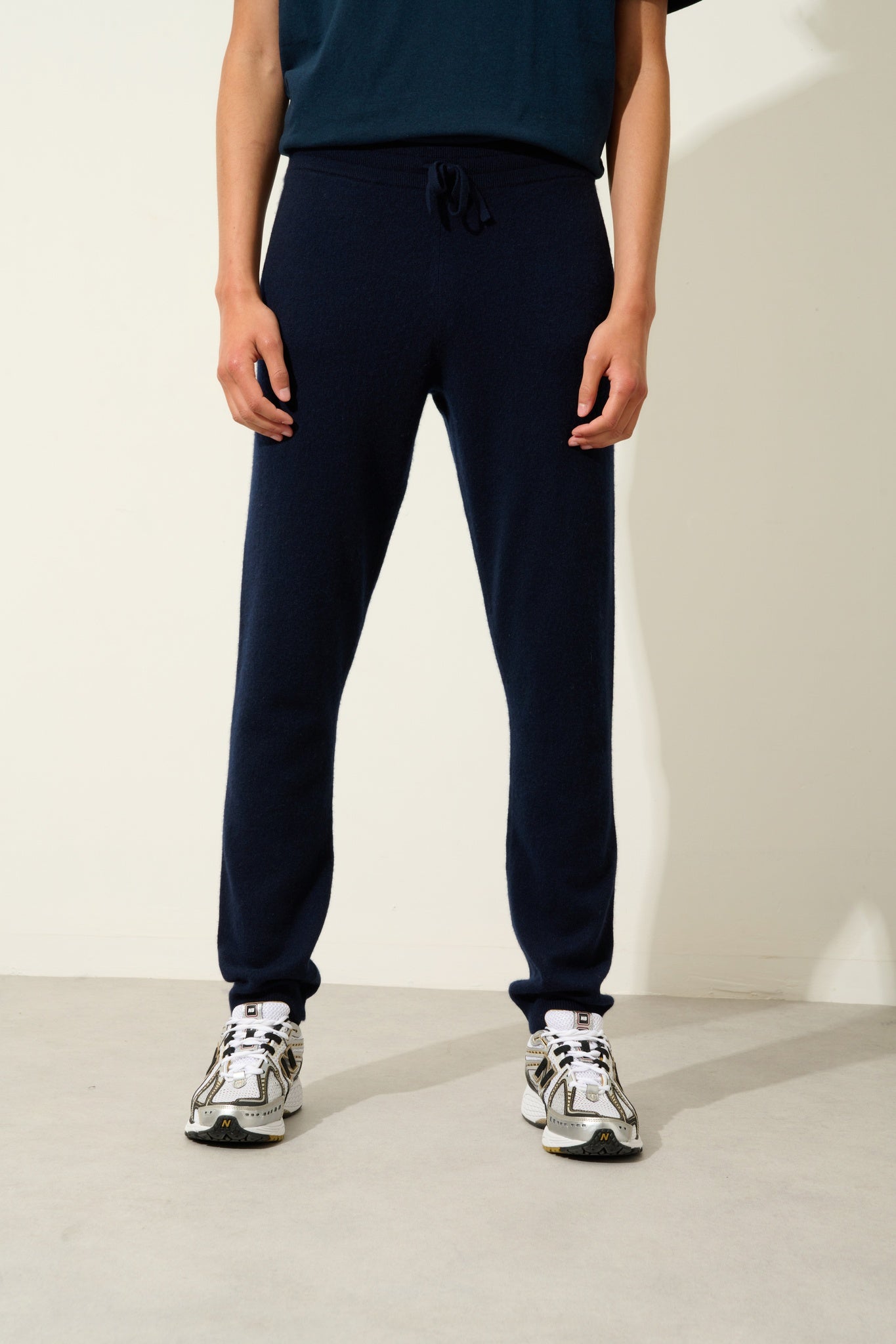 BICHET jogging navy 100% cachemire
