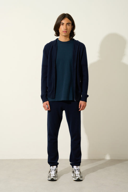 BICHET jogging navy 100% cachemire