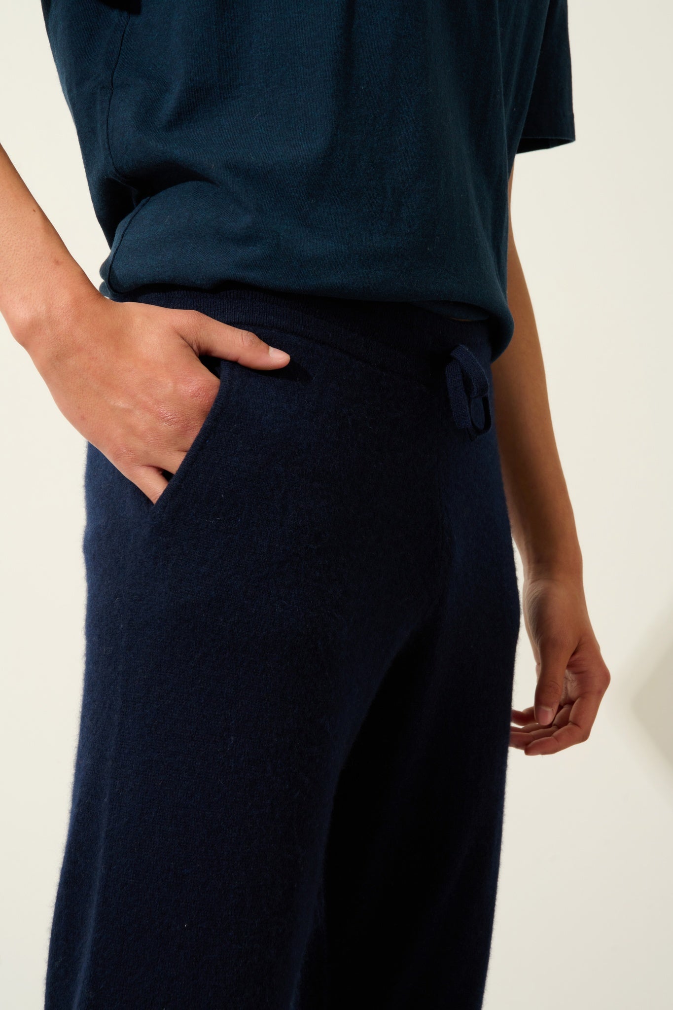 BICHET jogging navy 100% cachemire